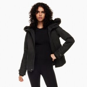 Aritzia XS TNA Summit Parka jacket coat Black